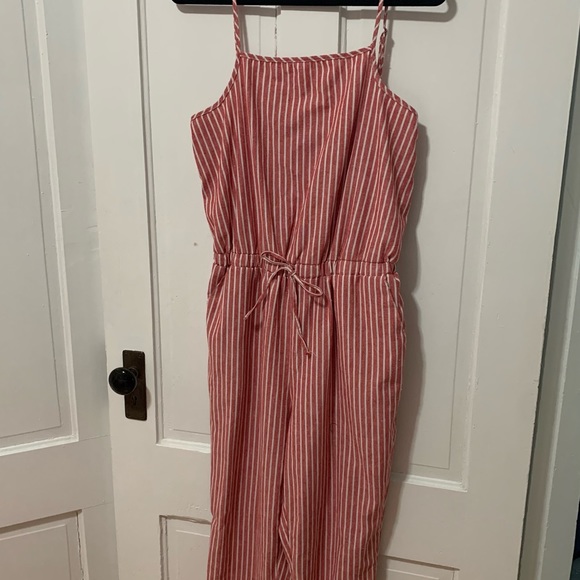 Ci Sono Linen Striped Sleeveless Jumpsuit - Picture 2 of 10
